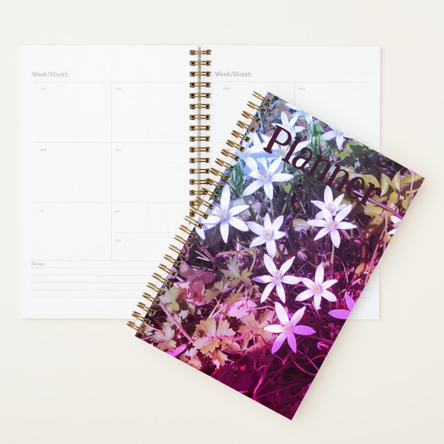 White with pink flower Planner (Display)