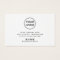 White with thin border logo thank you insert card