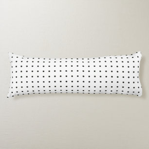 white with tiny black dots body pillow