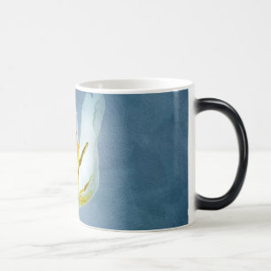 White withering tulip flower magic mug