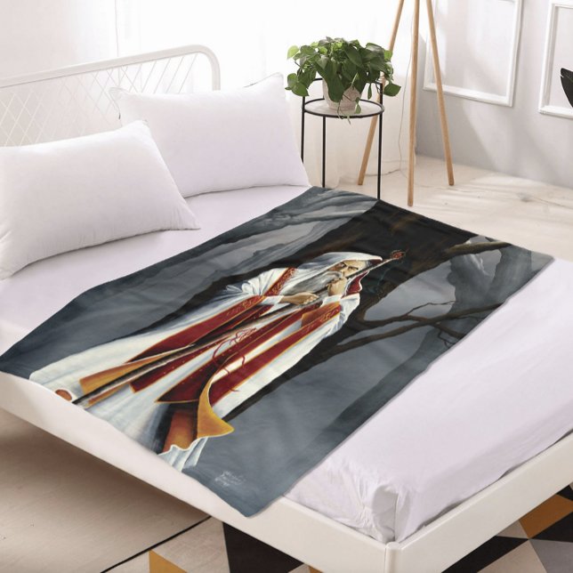 White Wizard Fleece Blanket (Creator Uploaded)