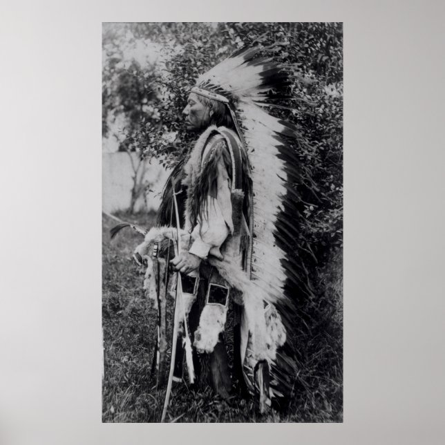 White Wolf, a Comanche Chief, c.1891-98 Poster (Front)