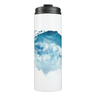 White Wolf Animal Wild Life Jungle Nature Thermal Tumbler