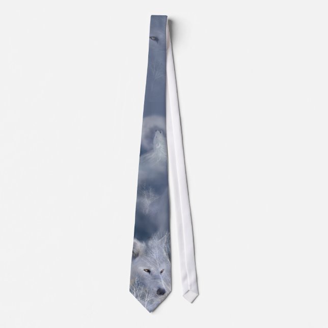 White Wolf Art Tie (Front)