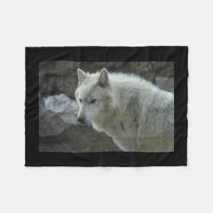 White Wolf Fleece Blanket