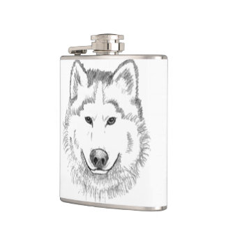 White Wolf Hip Flask