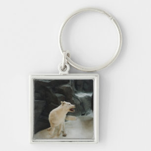 White Wolf Keychain
