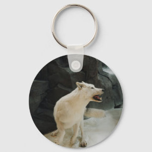 White Wolf Keychain