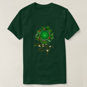 White Wolf Paw Print Silhouette T-Shirt