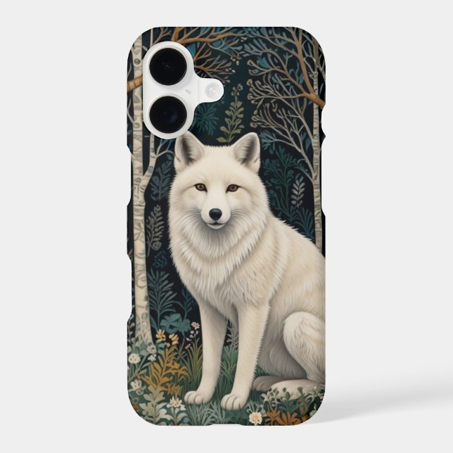 White wolf vintage boho woodland forest  (Back)
