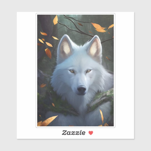 White Wolf Vinyl Sticker (Sheet)