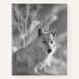 WHITE WOLF WHITE FOREST NOTEBOOK