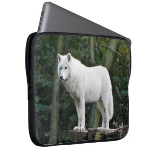 White Wolf Wildlife Laptop Sleeve