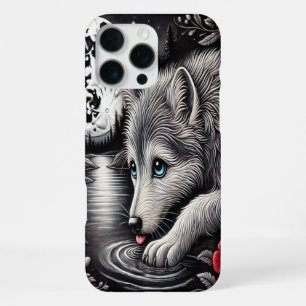 White Wolf's Moonlit Moment iPhone 16 Pro Max Case