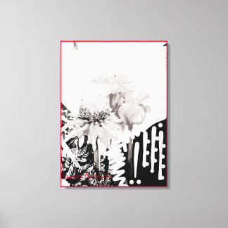 White Wonder Flowers Trio Stretched Canvas Print