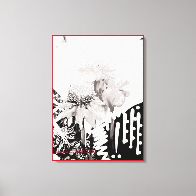 White Wonder Flowers Trio Stretched Canvas Print (Front)