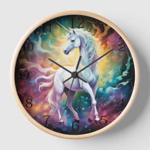 White Wonder: The Spectral White Unicorn Clock