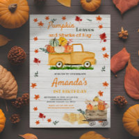 White Wood Fall Harvest Pumpkin Truck Pumpkin