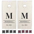 White Wood Grain Personalized Wedding Monogram