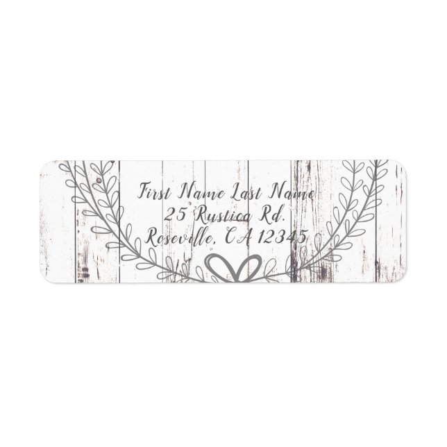 White Wood Rustic Farmhouse Country Wedding (Front)