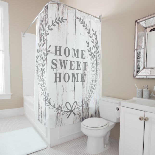 White Wood Rustic Farmhouse Home Sweet Home (In Situ)