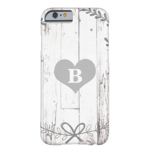 White Wood Rustic Farmhouse Shabby Chic Custom Barely There iPhone 6 Case