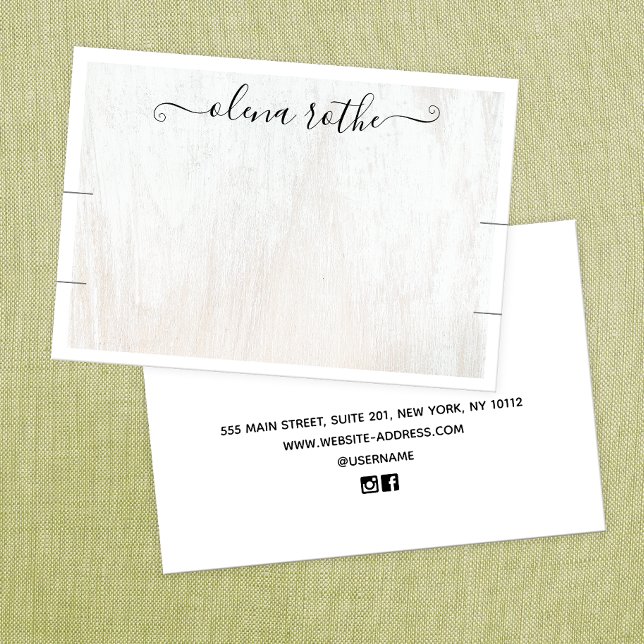 White Wood Two Bracelet Display Calling Card (Creator Uploaded)