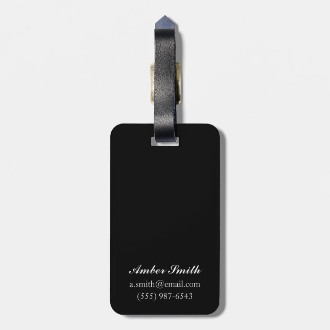 White Wrapped Wine 2012 Luggage Tag (Back Vertical)