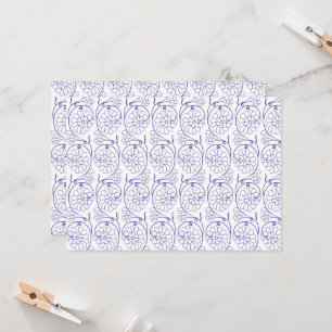 White wrapping paper with a subtle, repeating patt invitation