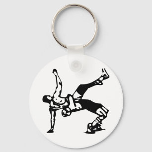 White Wrestling Keychain