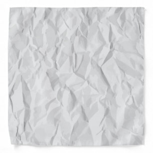 White wrinkled paper texture bandana