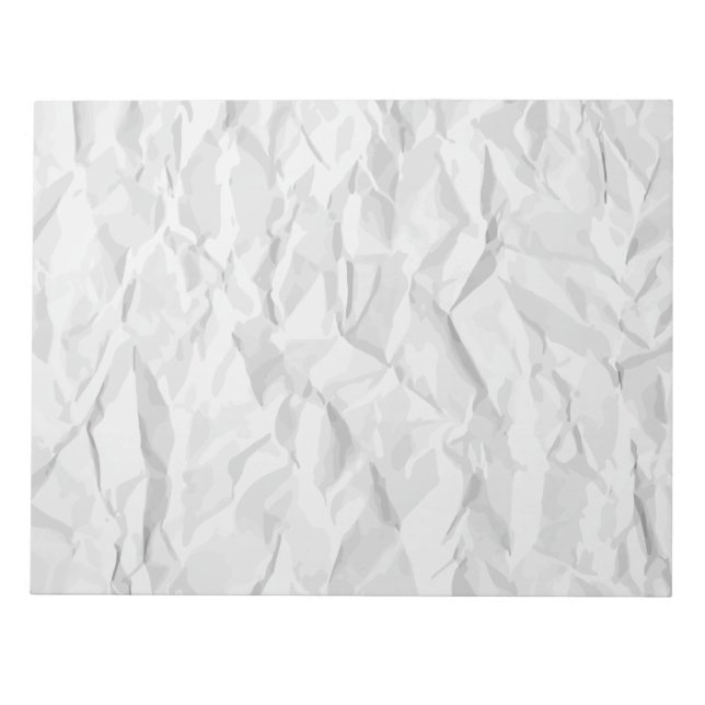 White wrinkled paper texture notepad (Front)