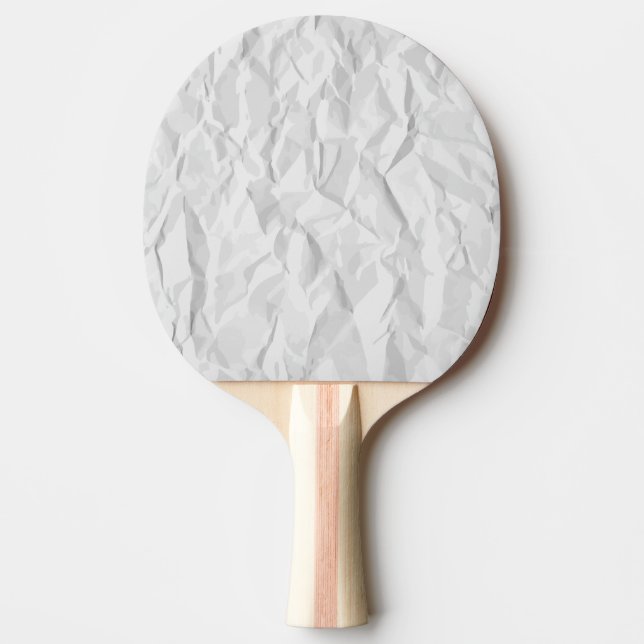 White wrinkled paper texture ping pong paddle (Front)