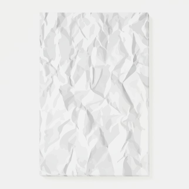 White wrinkled paper texture post-it notes (Front)