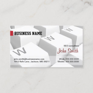 White WWW keyboard Internet Business Card