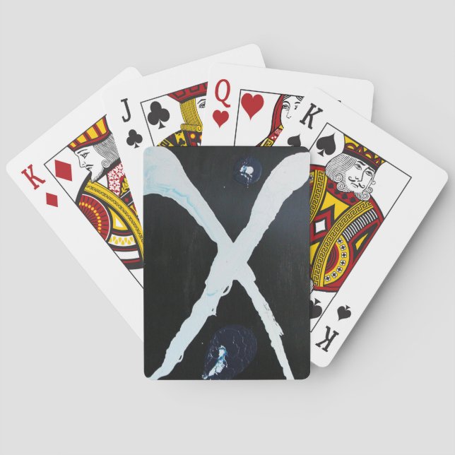 WHITE X PLAYING CARDS (Back)