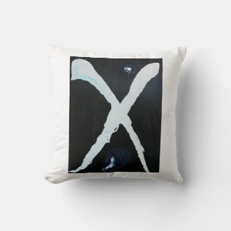 WHITE X THROW PILLOW
