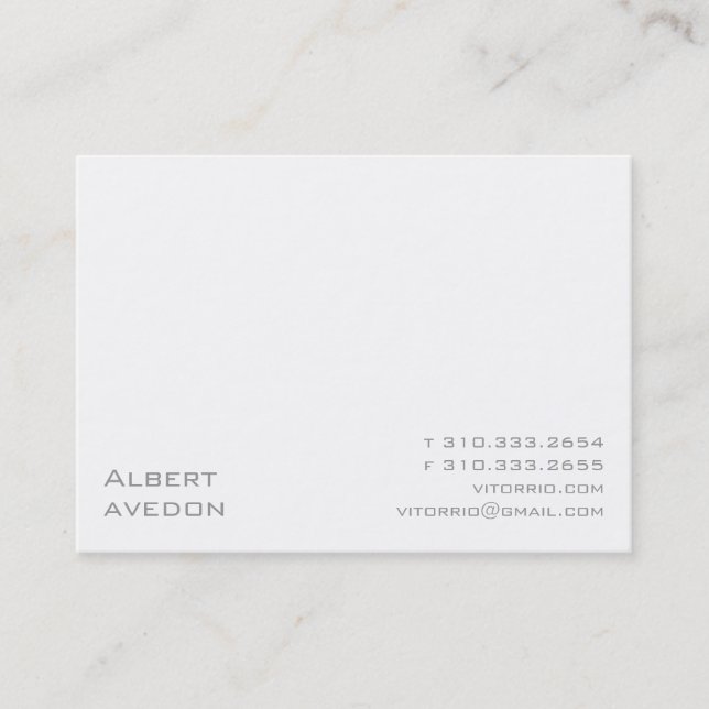 White XIP Business Card (Front)
