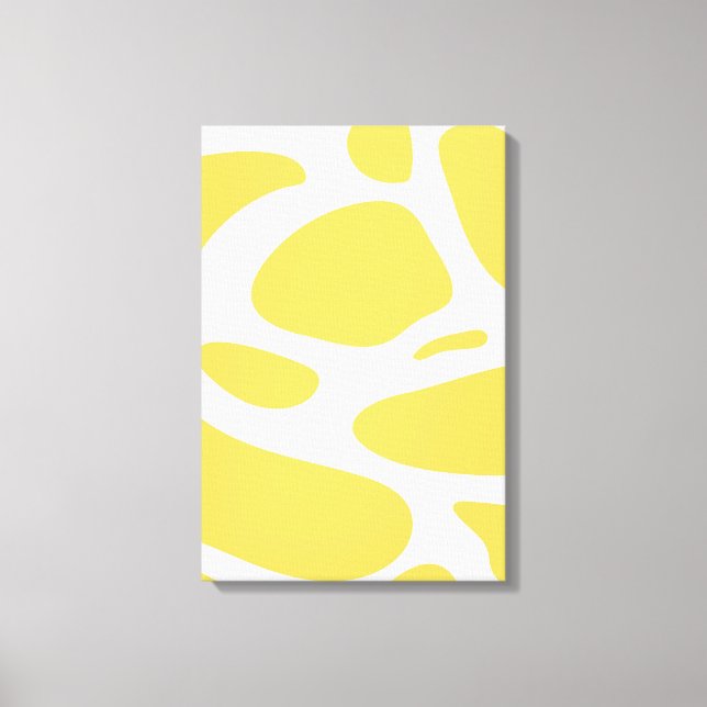 White yellow abstract canvas print (Front)