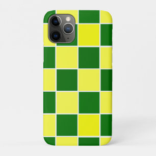 White, Yellow and Green Checkers  iPhone 11 Pro Case