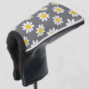 White Yellow Daisies Golf Head Cover