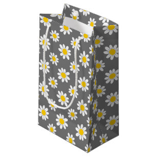 White Yellow Daisies Small Gift Bag