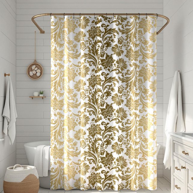 White & Yellow Gold Floral Damasks Pattern (Creator Uploaded)