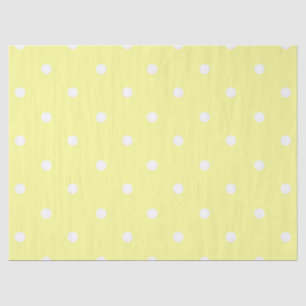 White Yellow Polka Dot Tissue Paper