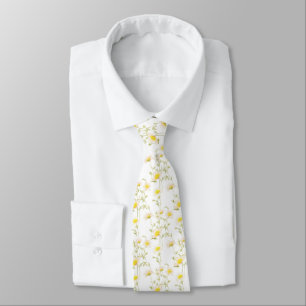 white yellow wildflowers tie