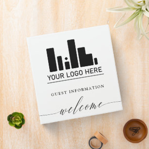 White Your Logo Guest Information Welcome Binder