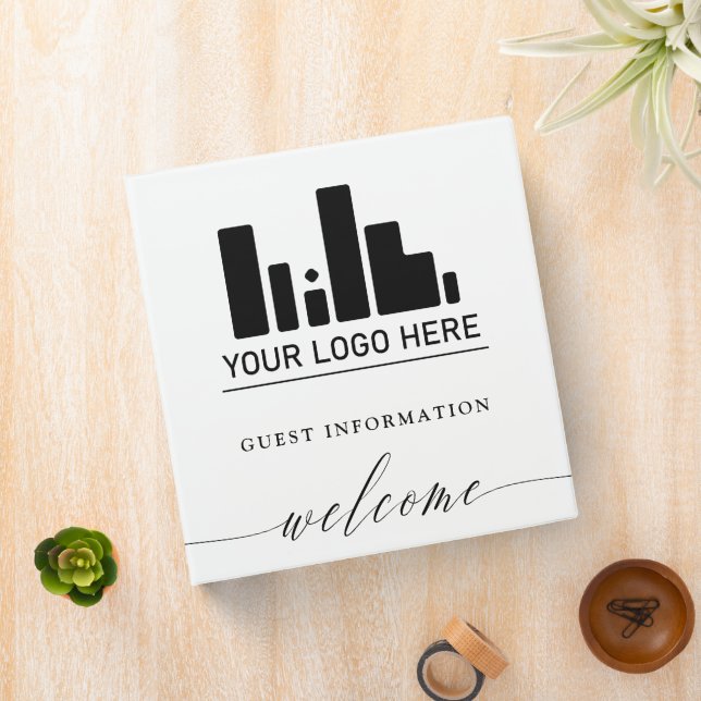 White Your Logo Guest Information Welcome Binder (In Situ)