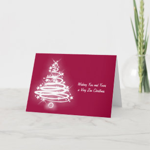 White Zen Christmas Tree Holiday Card