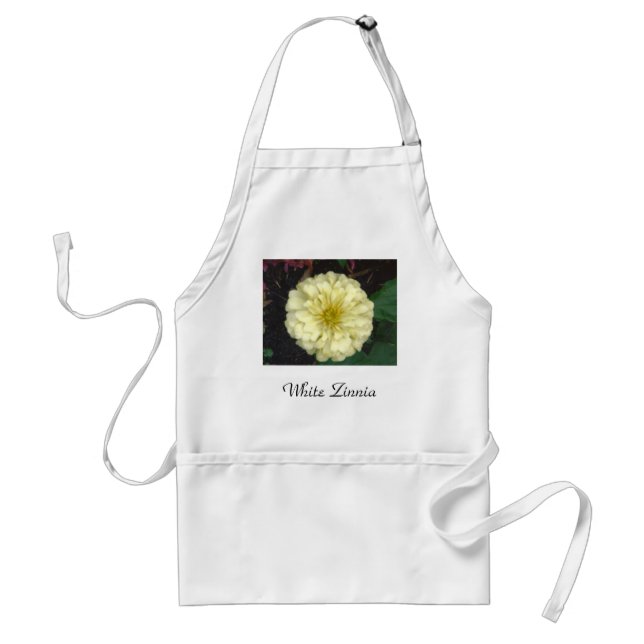 White Zinnia Standard Apron (Front)