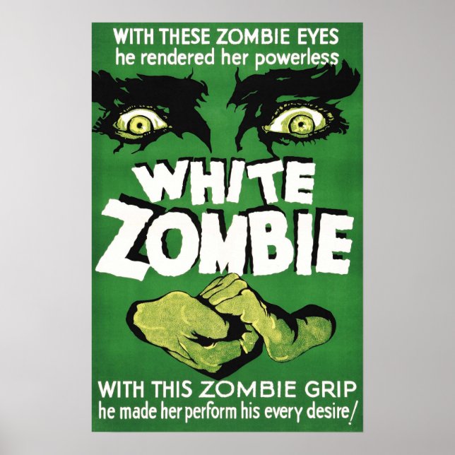 White Zombie 1932 Vintage film poster (Front)